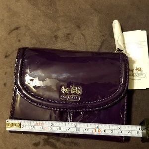 Coach Patent Purple Violet Wallet NWT!